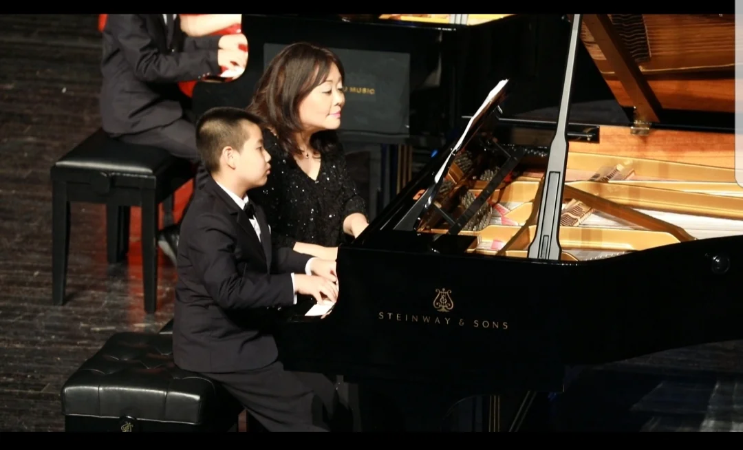 A childhood piano performance